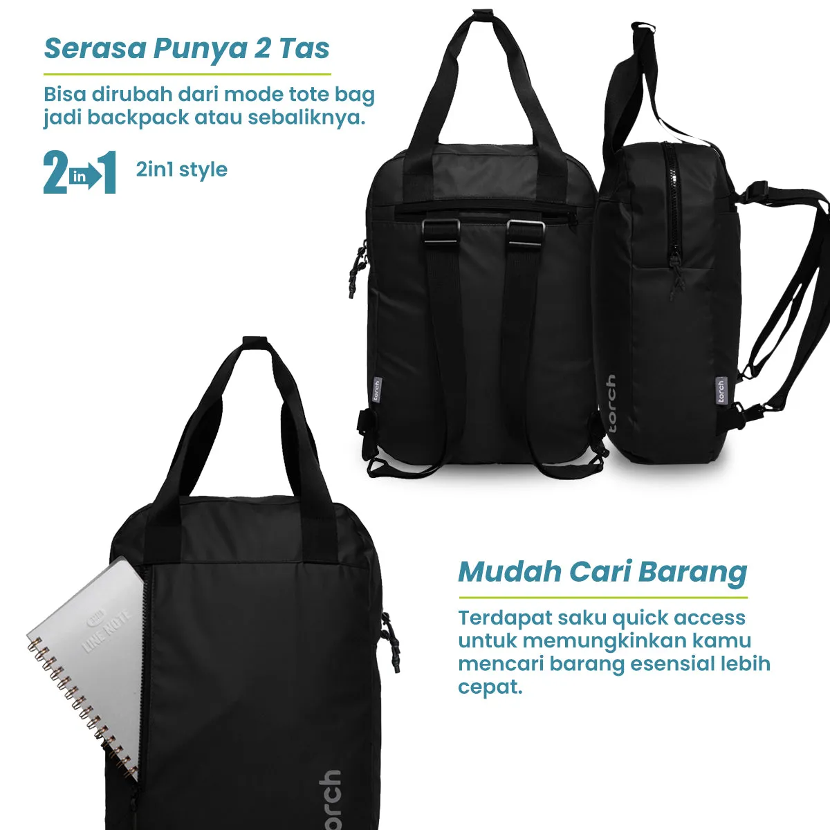 Hadong Tas Ransel Kantor Torch 12L