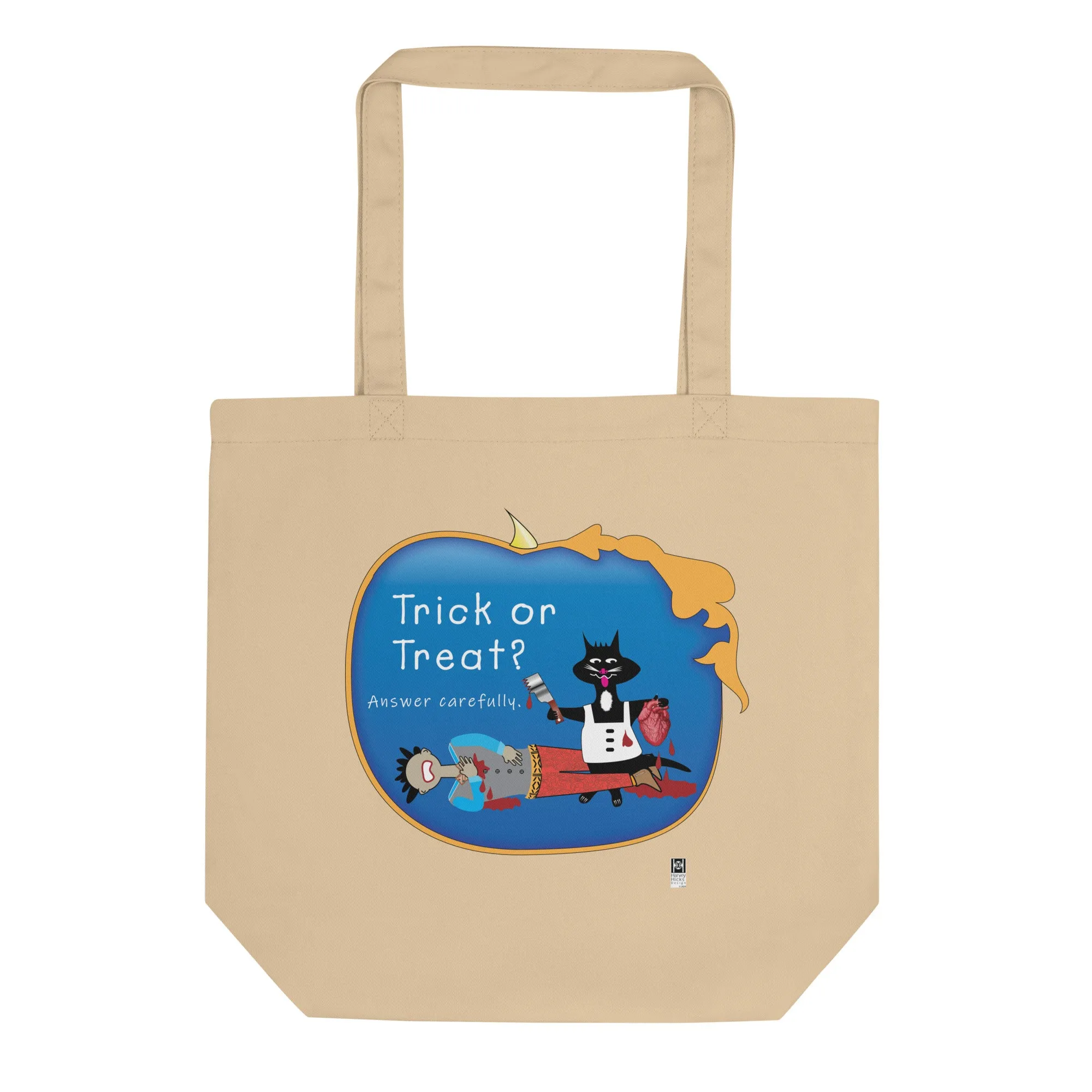 Halloween 2024 Eco-Tote Bag, Trick or treat, black or beige