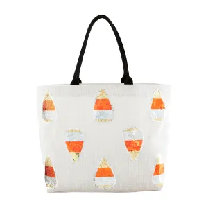 HALLOWEEN SPARKLE TOTE-WHITE