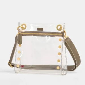 Hammitt: Tony Medium in Clear/Pewter/Brushed Gold