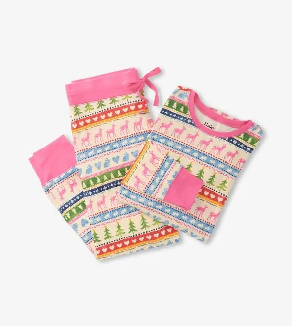 Hatley Women's Fair Isle Raglan PJ Set