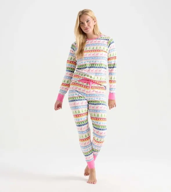 Hatley Women's Fair Isle Raglan PJ Set