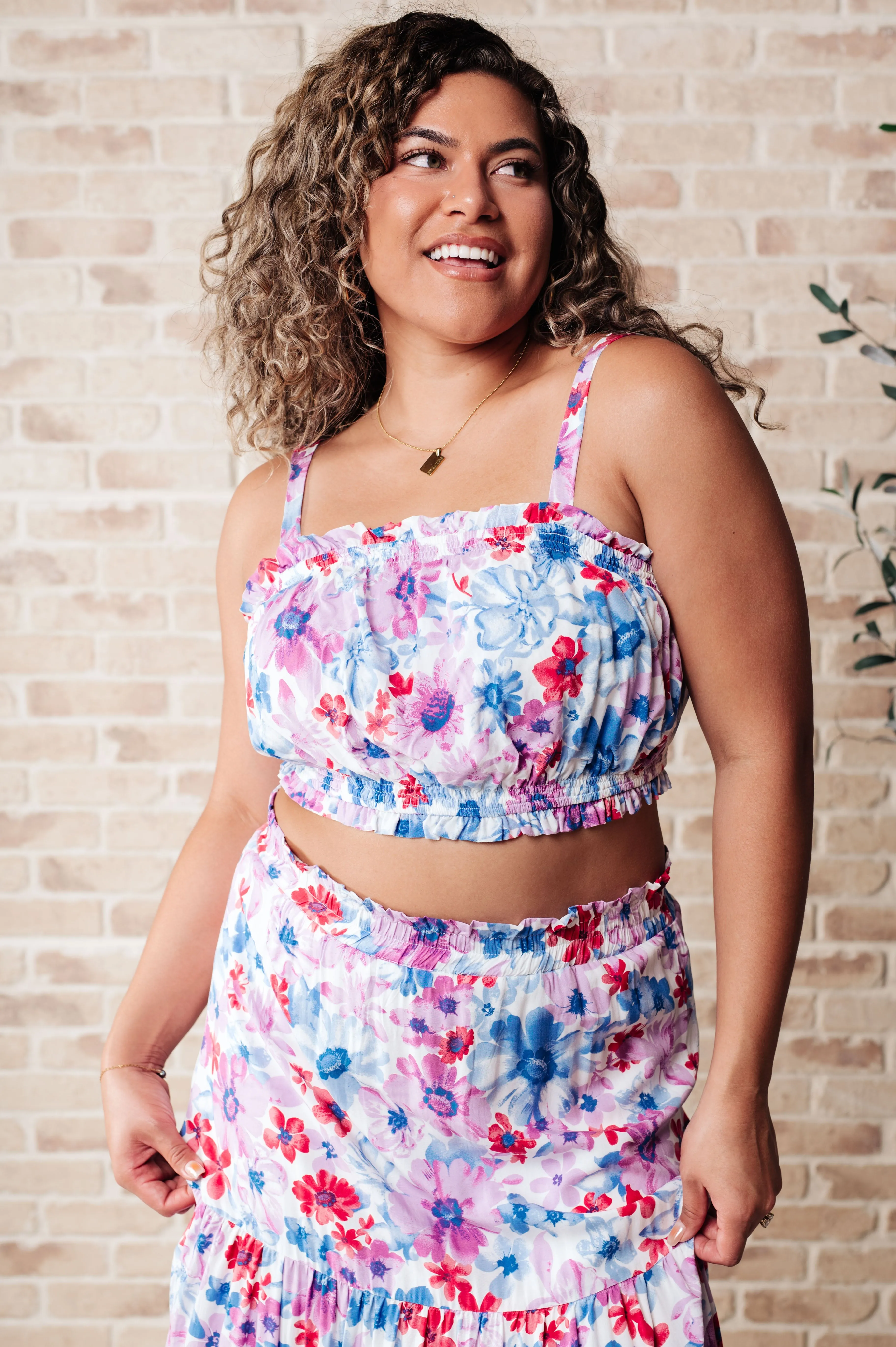 Hazel Blues® |  Cutie Patootie Tiered Skirt and Top Set in Blue