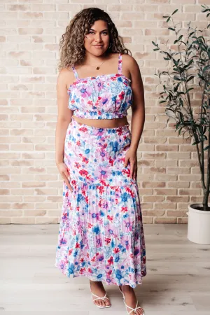 Hazel Blues® |  Cutie Patootie Tiered Skirt and Top Set in Blue
