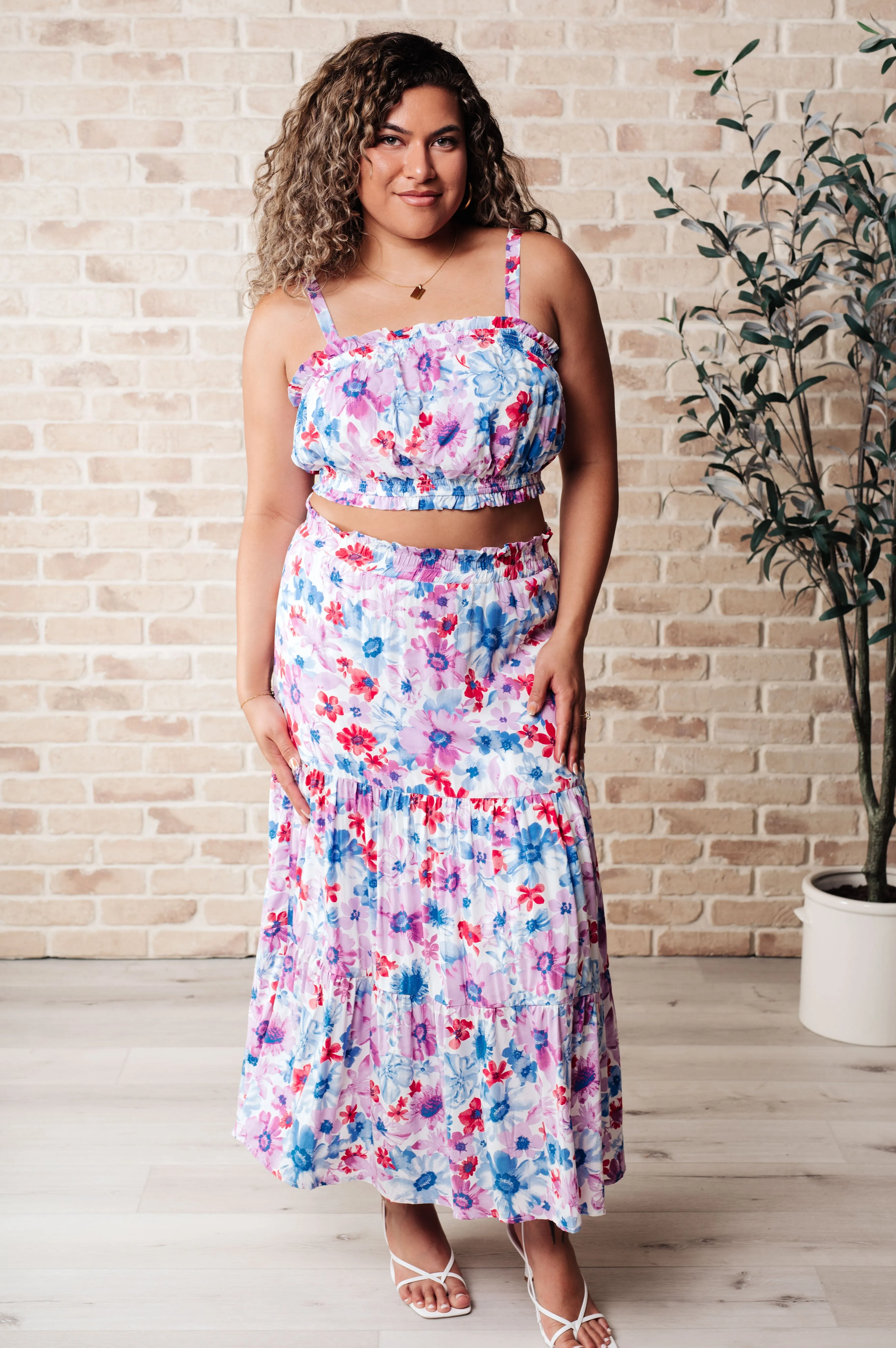 Hazel Blues® |  Cutie Patootie Tiered Skirt and Top Set in Blue