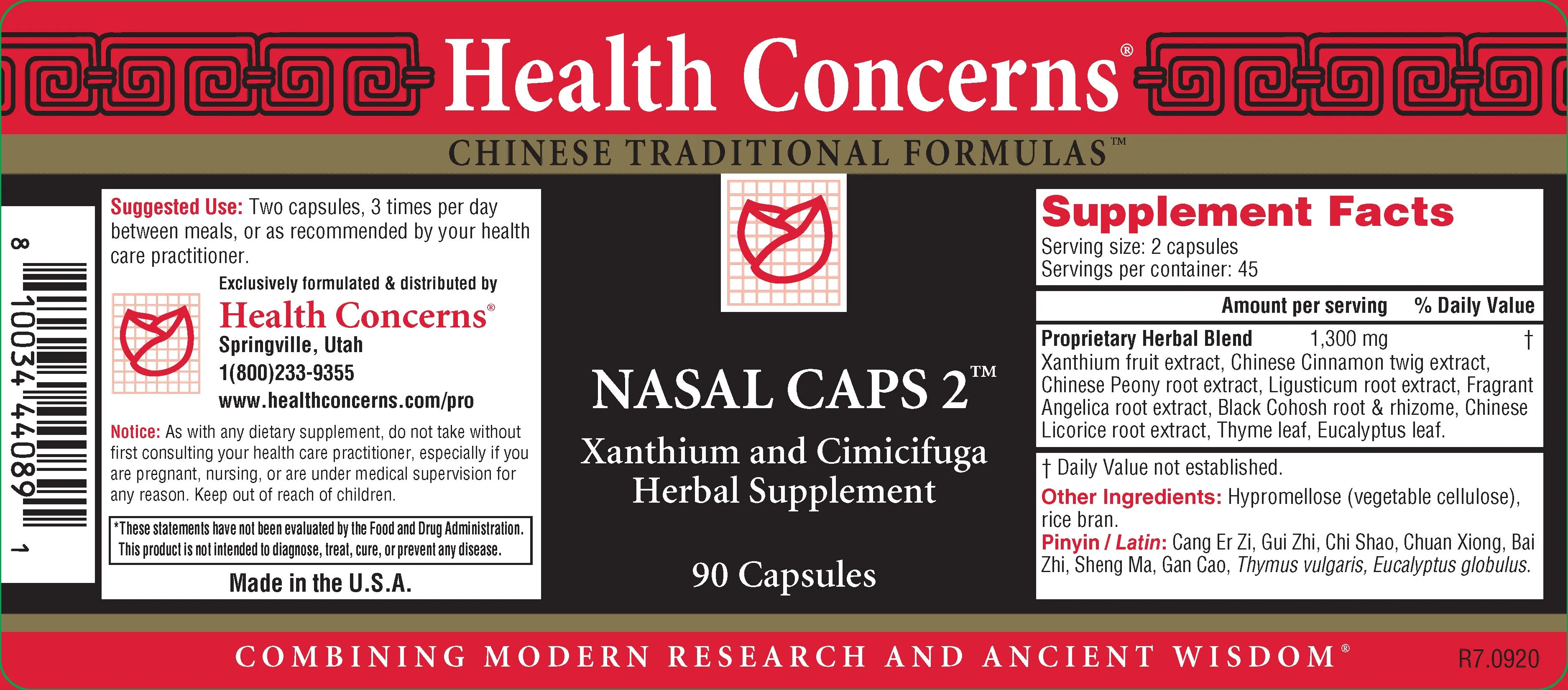 Health Concerns, Nasal Caps 2, 90 ct