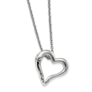 Heart Pendant Ring and Face Mask Holder 18" Necklace