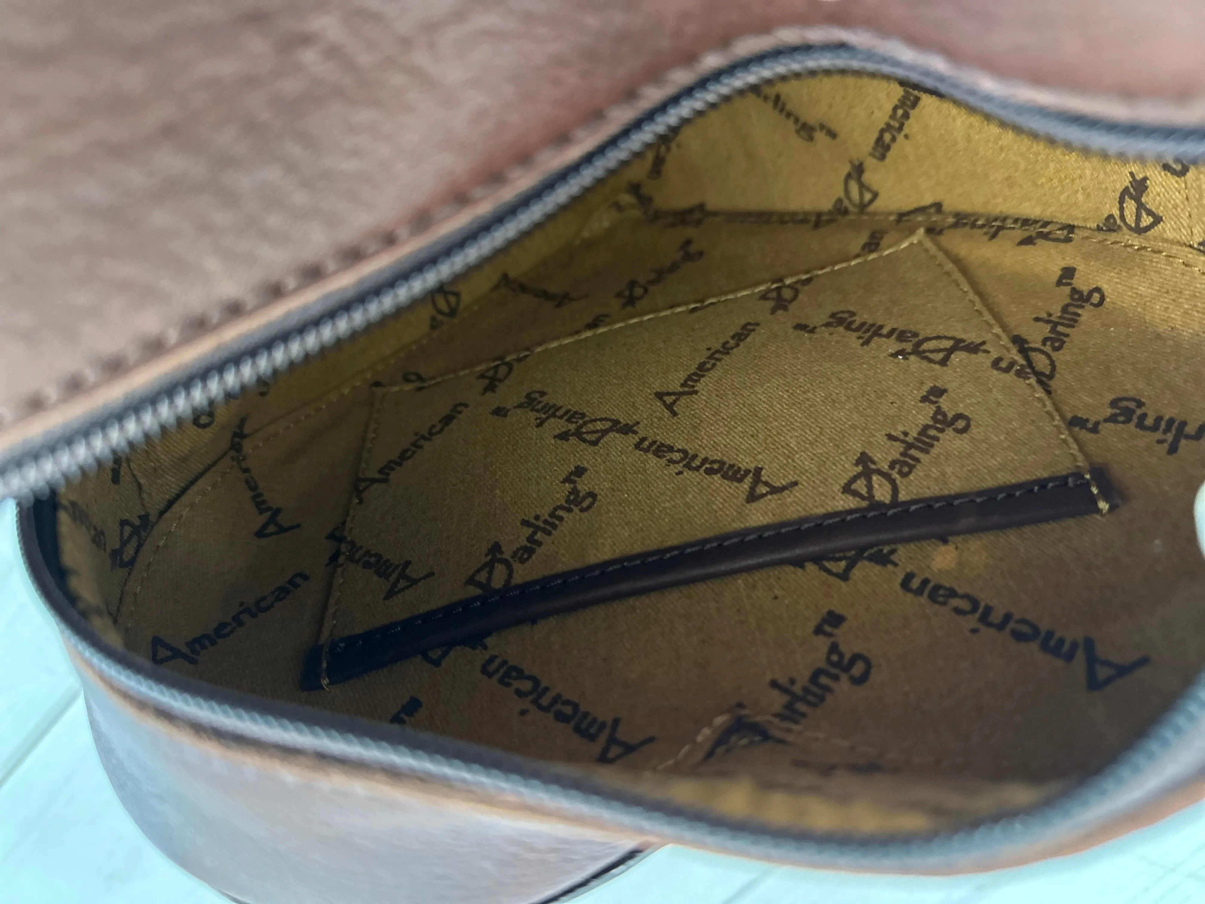 Heart Shaped Leather Tooled Canteen Bag