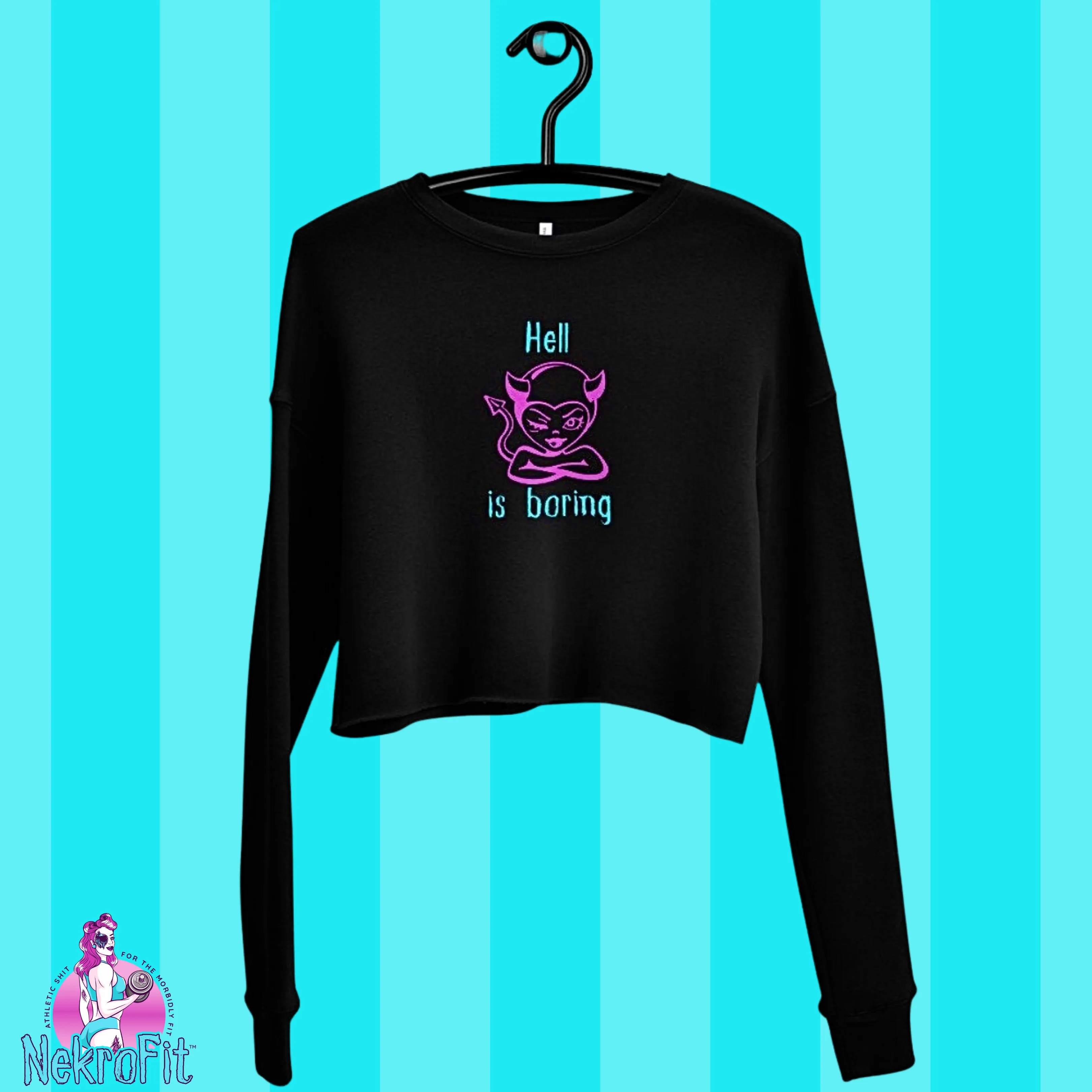 HELL IS BORING Crop Hoodie