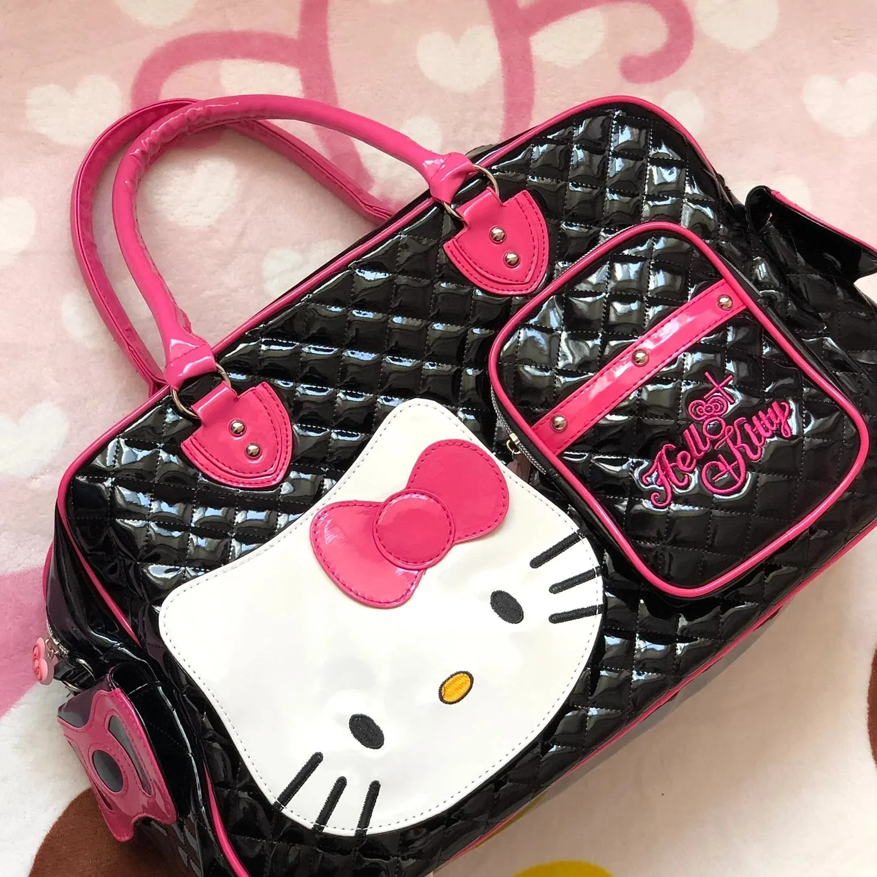 HelloKitty Cute PU Weekender Duffel Bag