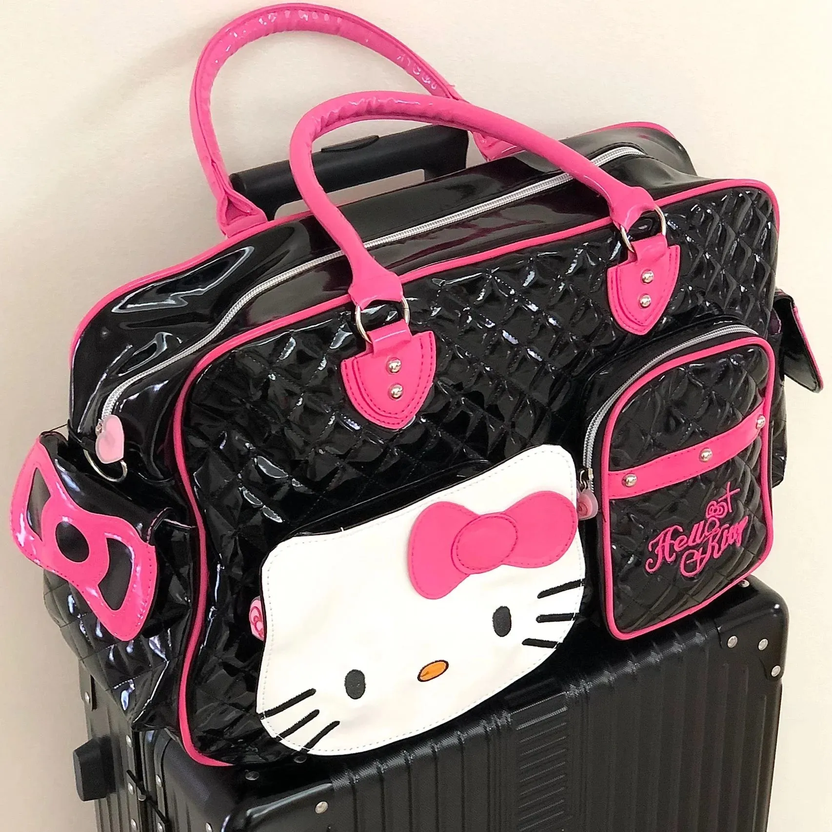 HelloKitty Cute PU Weekender Duffel Bag