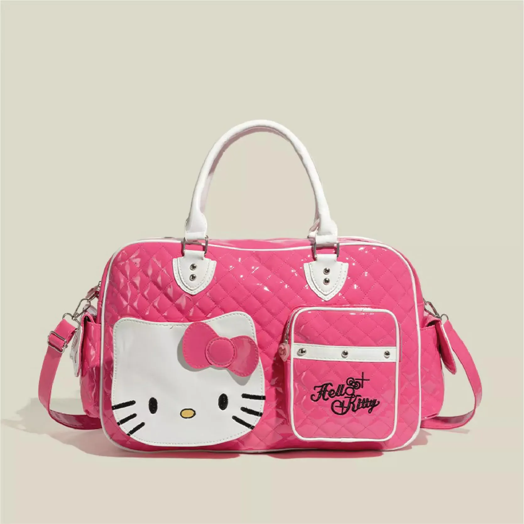 HelloKitty Cute PU Weekender Duffel Bag