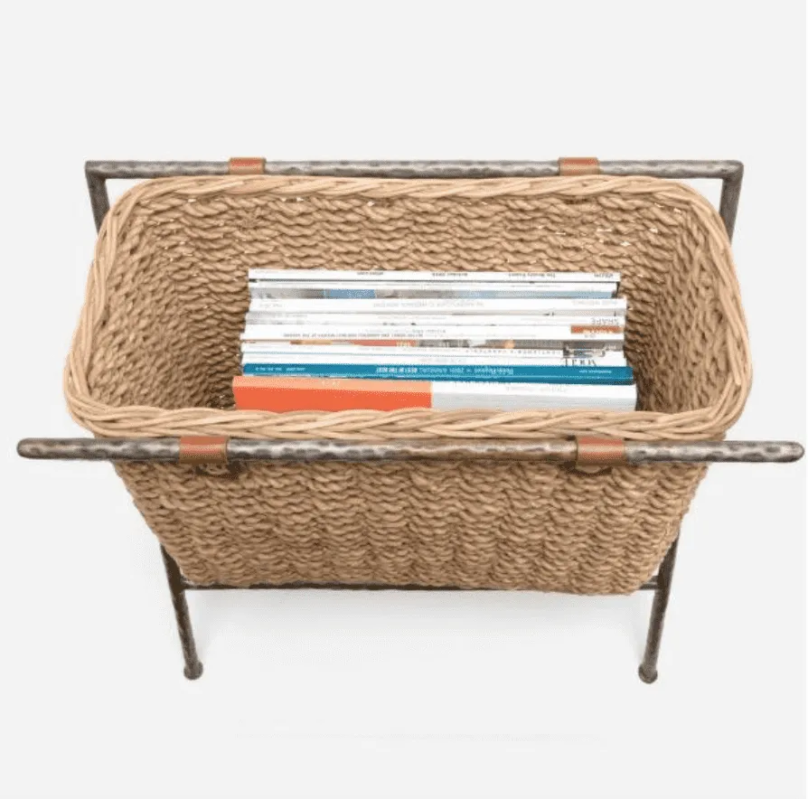 Hemley Magazine/Catalog Rack in Natural Seagrass