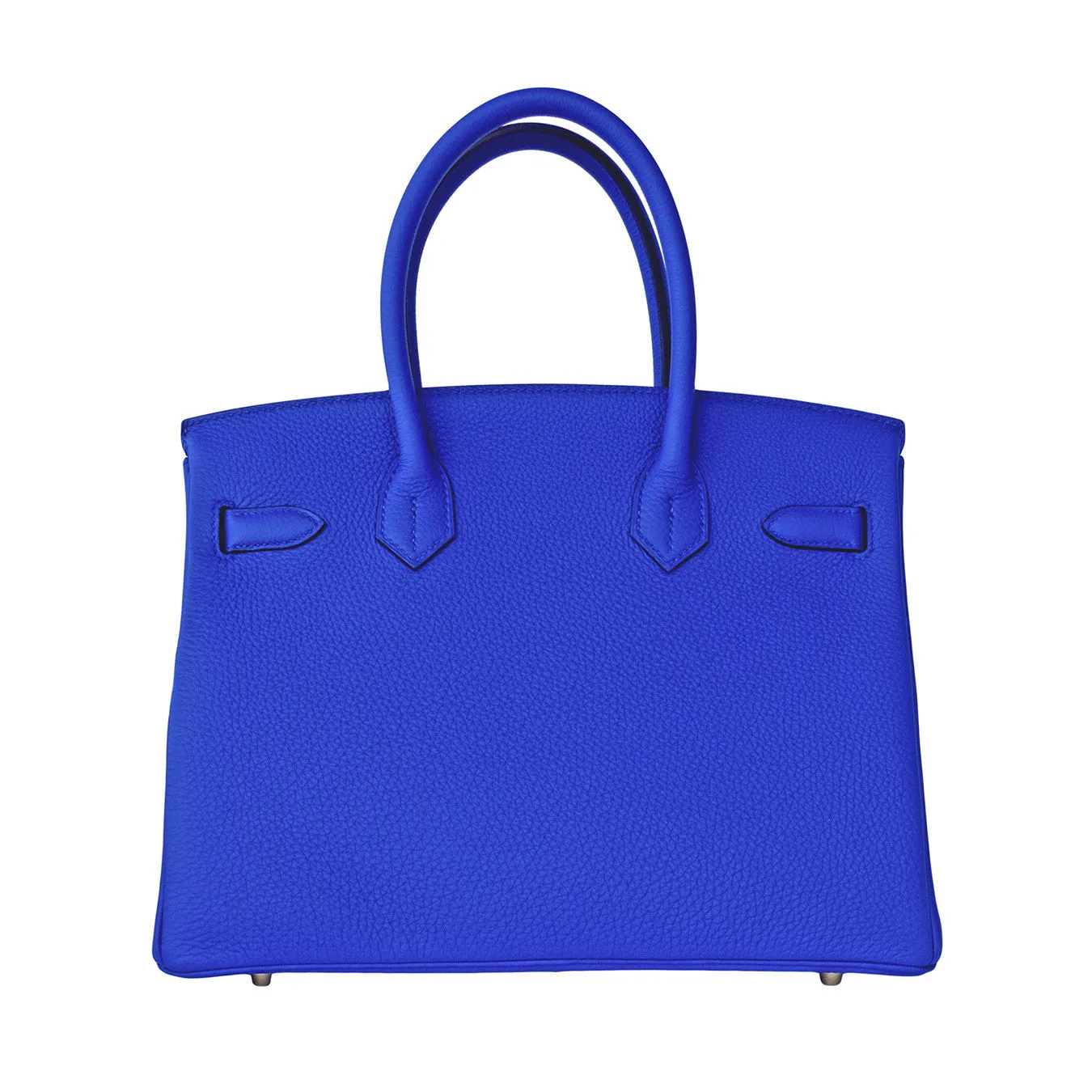 Hermes Blue Electric 30cm Togo Birkin Gold GHW Satchel Bag Spectacular