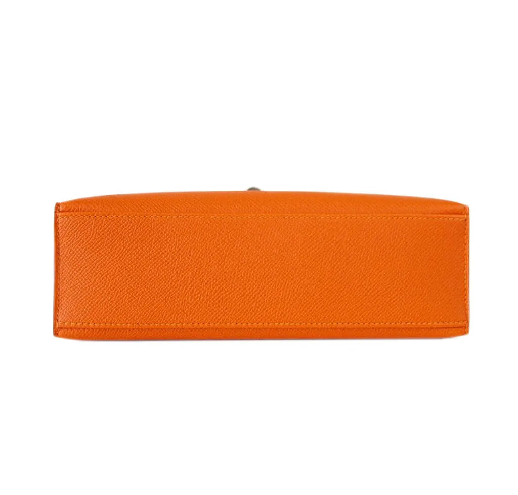 Hermès Kelly Pochette Feu Epsom Leather Bag