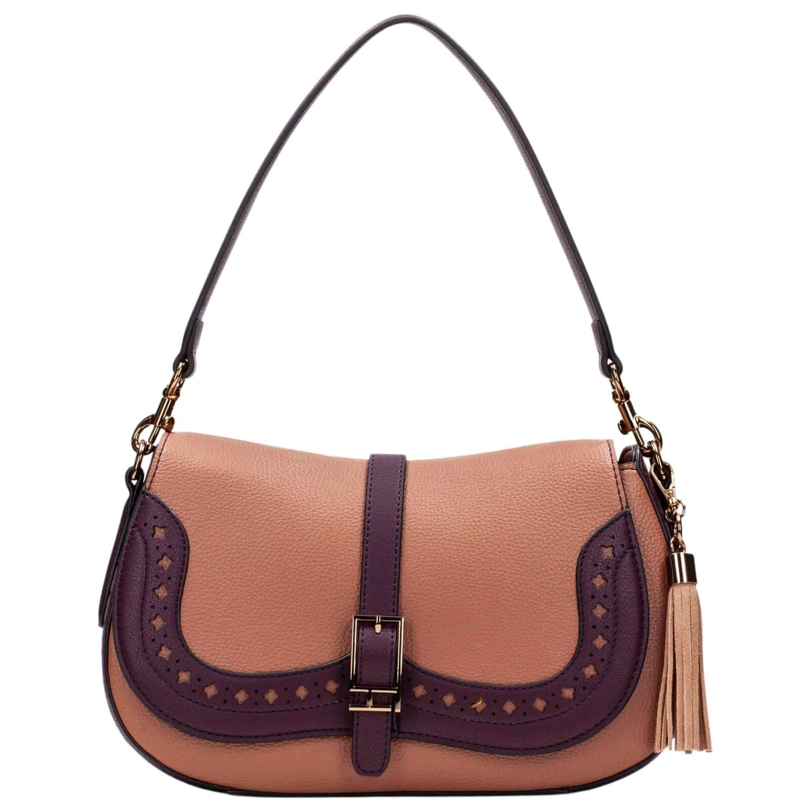 Hispanitas Almond & Burgundy Saddle Bag
