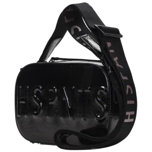 Hispanitas Embossed Leather Crossbody Camera Bag - Black