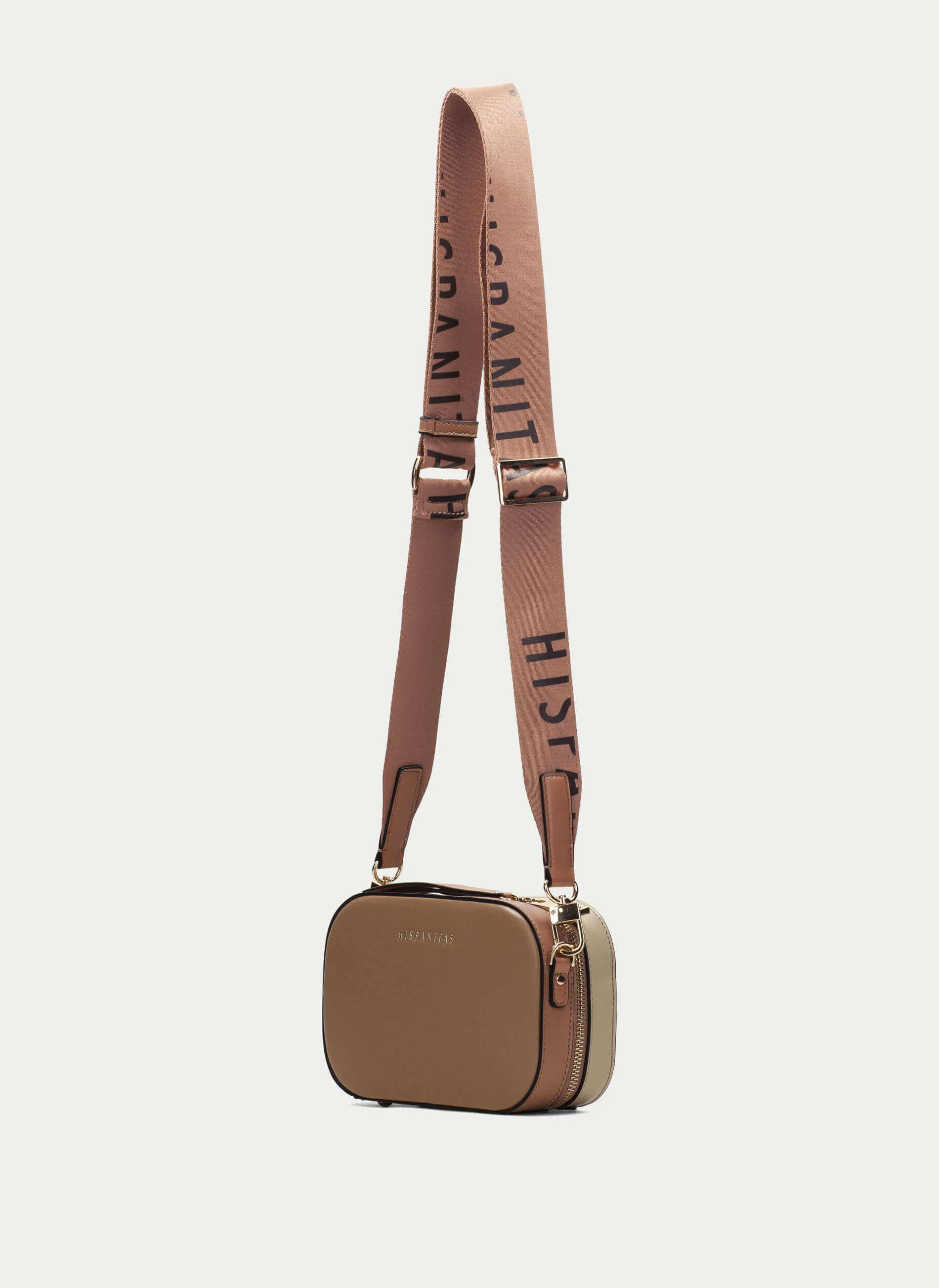 Hispanitas Embossed Leather Crossbody Camera Bag - Brown