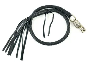 HL80900BLACK Biker Whip Motorcycle Get Back 36" Premium Quality 100% Leather