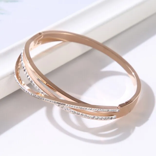 Hollow CZ Crystal Bracelet