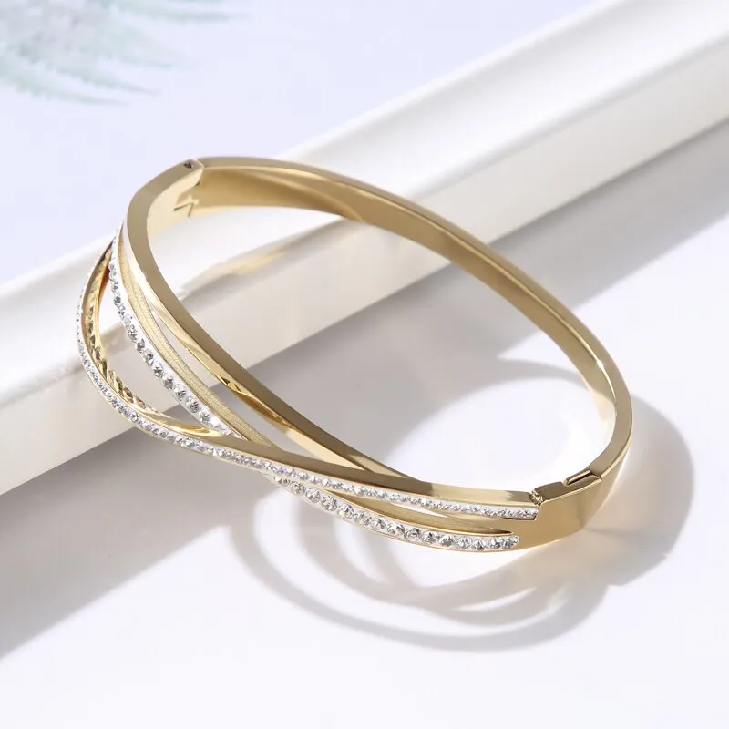 Hollow CZ Crystal Bracelet