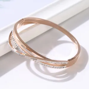 Hollow CZ Crystal Bracelet