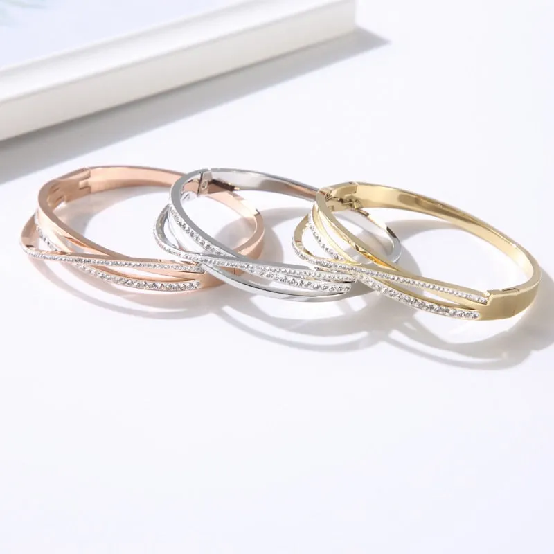 Hollow CZ Crystal Bracelet