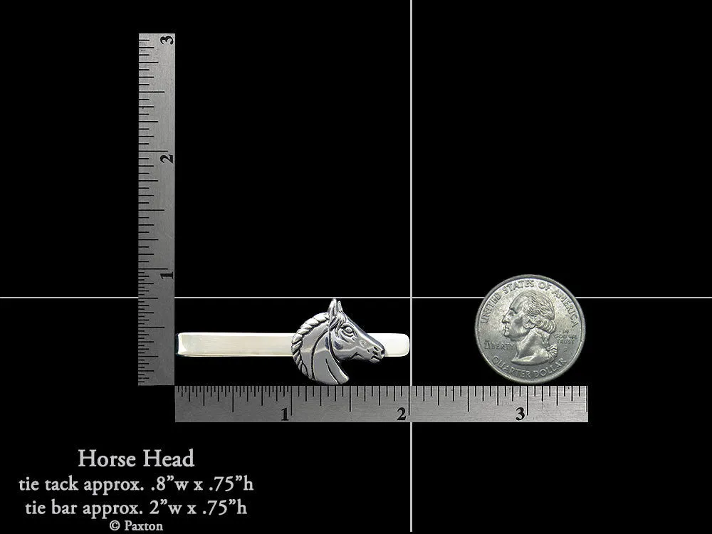 Horse Head Tie Tack or Horse Head Tie Bar / Tie Clip Sterling Silver