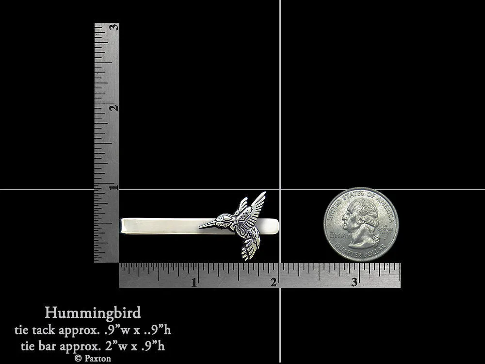 Hummingbird Tie Tack or Hummingbird Tie Bar / Tie Clip Sterling Silver