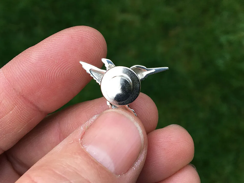 Hummingbird Tie Tack or Hummingbird Tie Bar / Tie Clip Sterling Silver