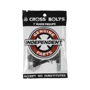 Independent Hardware Parts 1" Black Phillips Cross Bolts