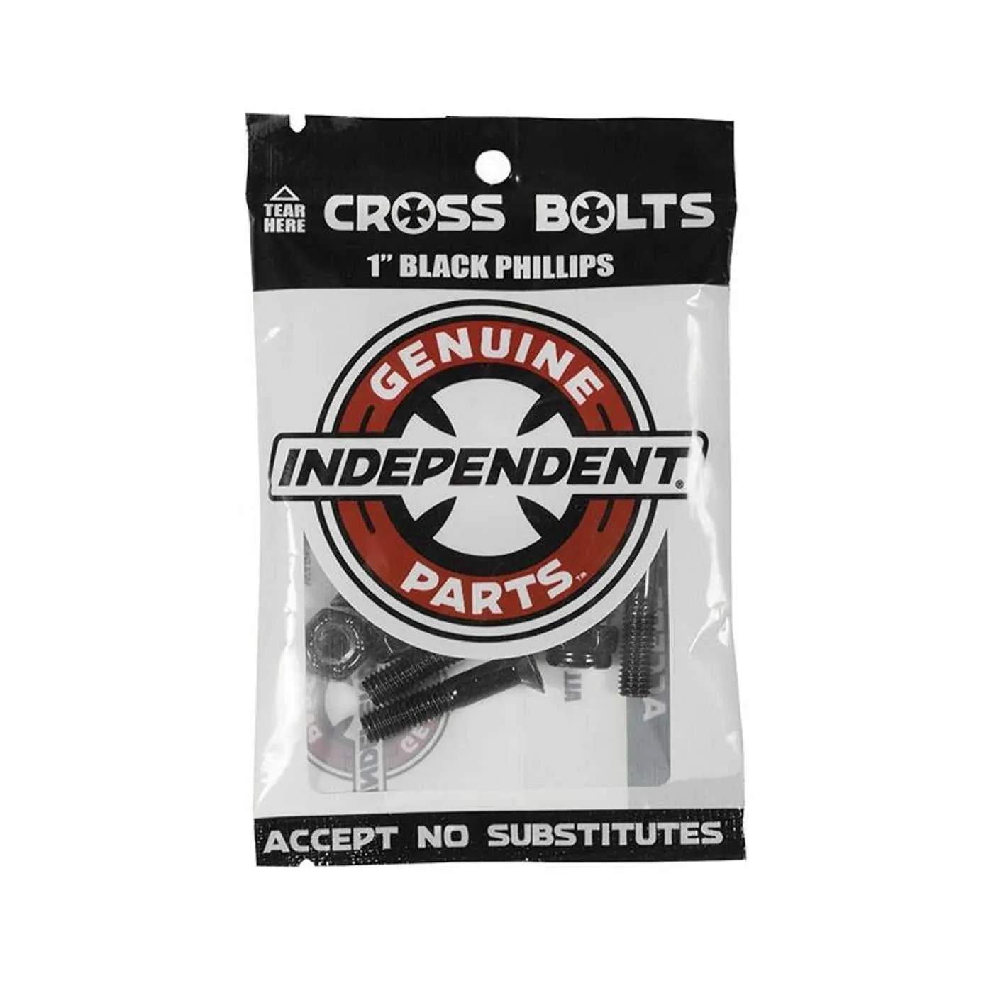 Independent Hardware Parts 1" Black Phillips Cross Bolts