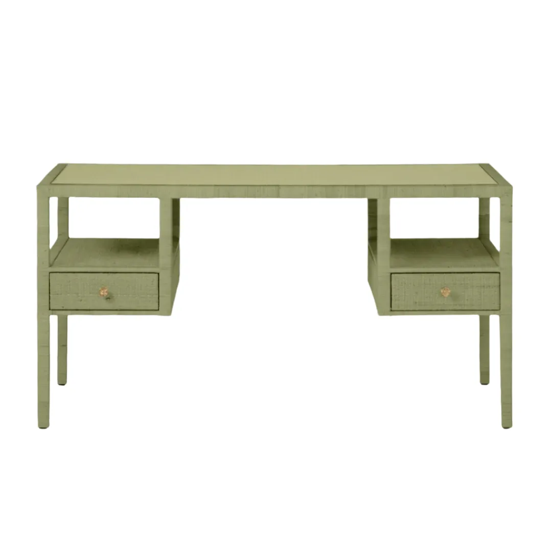 Islamorada Sage Rattan Open Desk