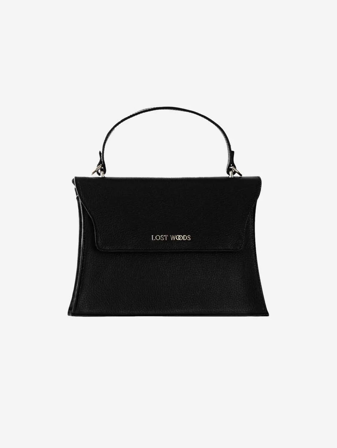 Ivy MIRUM® Leather Vegan Handle Bag | Black & Gold
