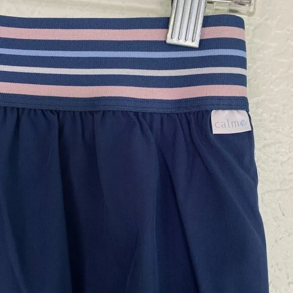 Johnny Was Calme Skort Womens Medium Skirt Shorts Tennis Gym Active Blue Preppy