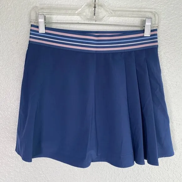 Johnny Was Calme Skort Womens Medium Skirt Shorts Tennis Gym Active Blue Preppy
