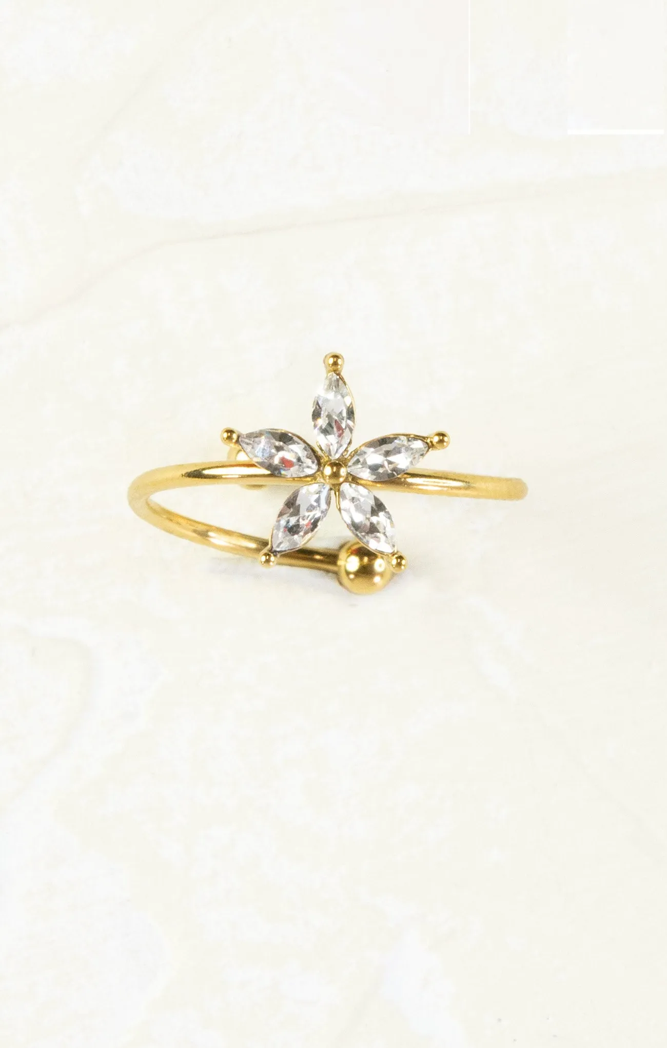 Jordyn Simple Floral Ring