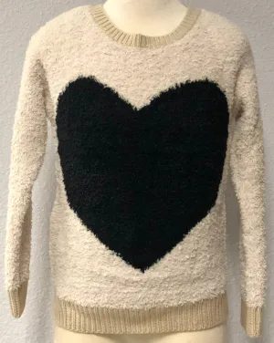 K TERRY HEART SWEATER