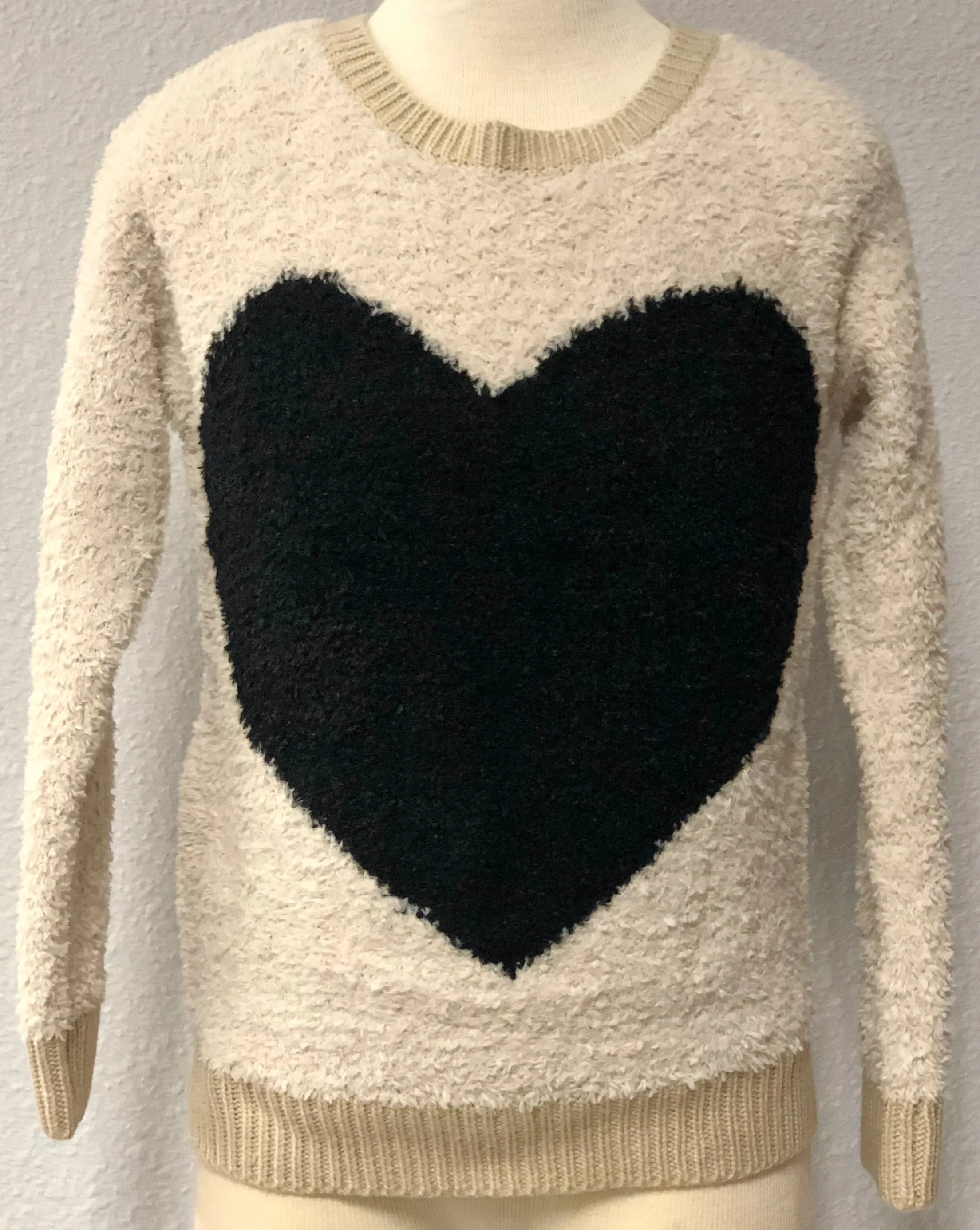 K TERRY HEART SWEATER