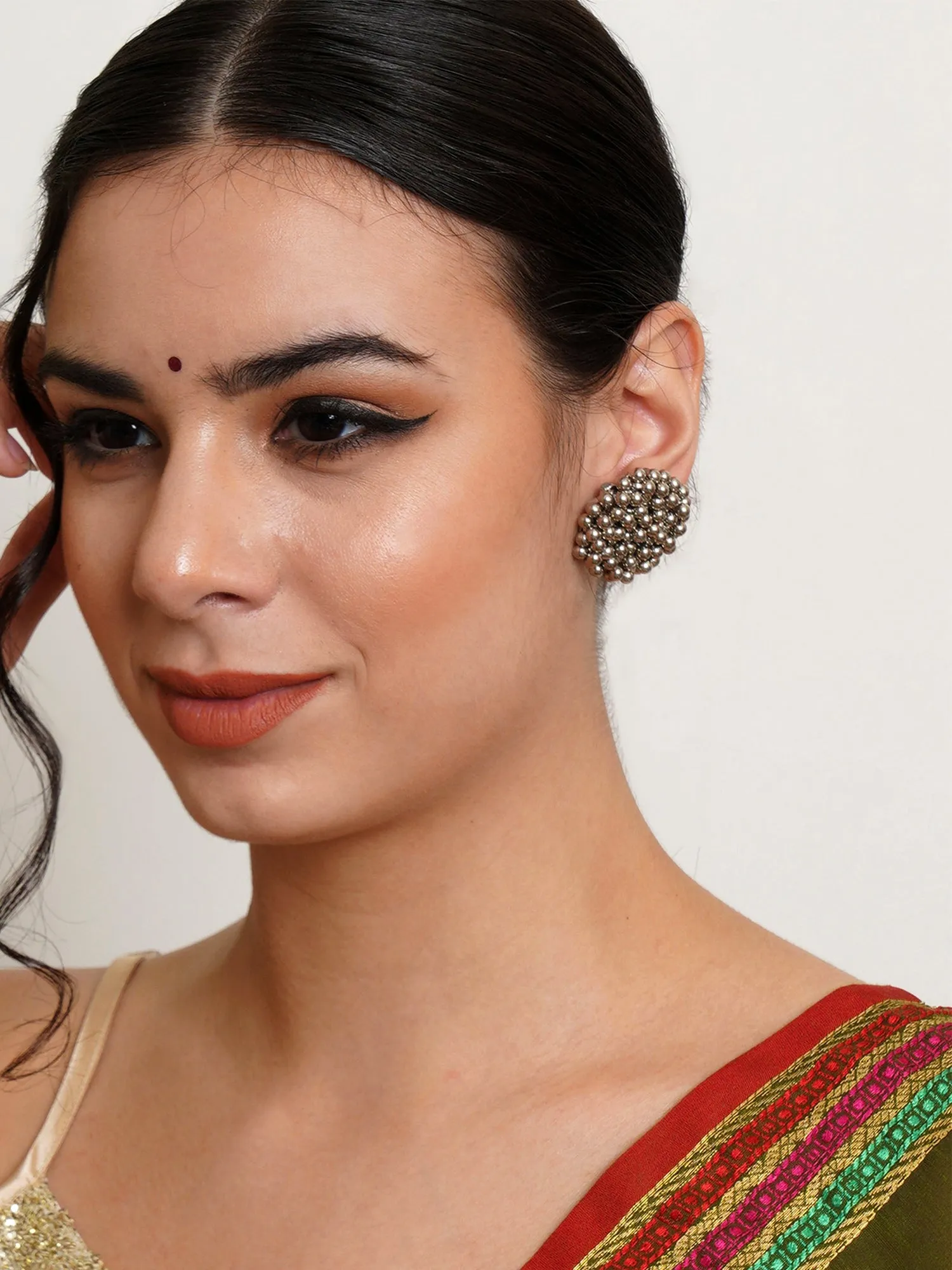 Karatcart Set of 3 Handcrafted Kundan Earrings Combo for Women