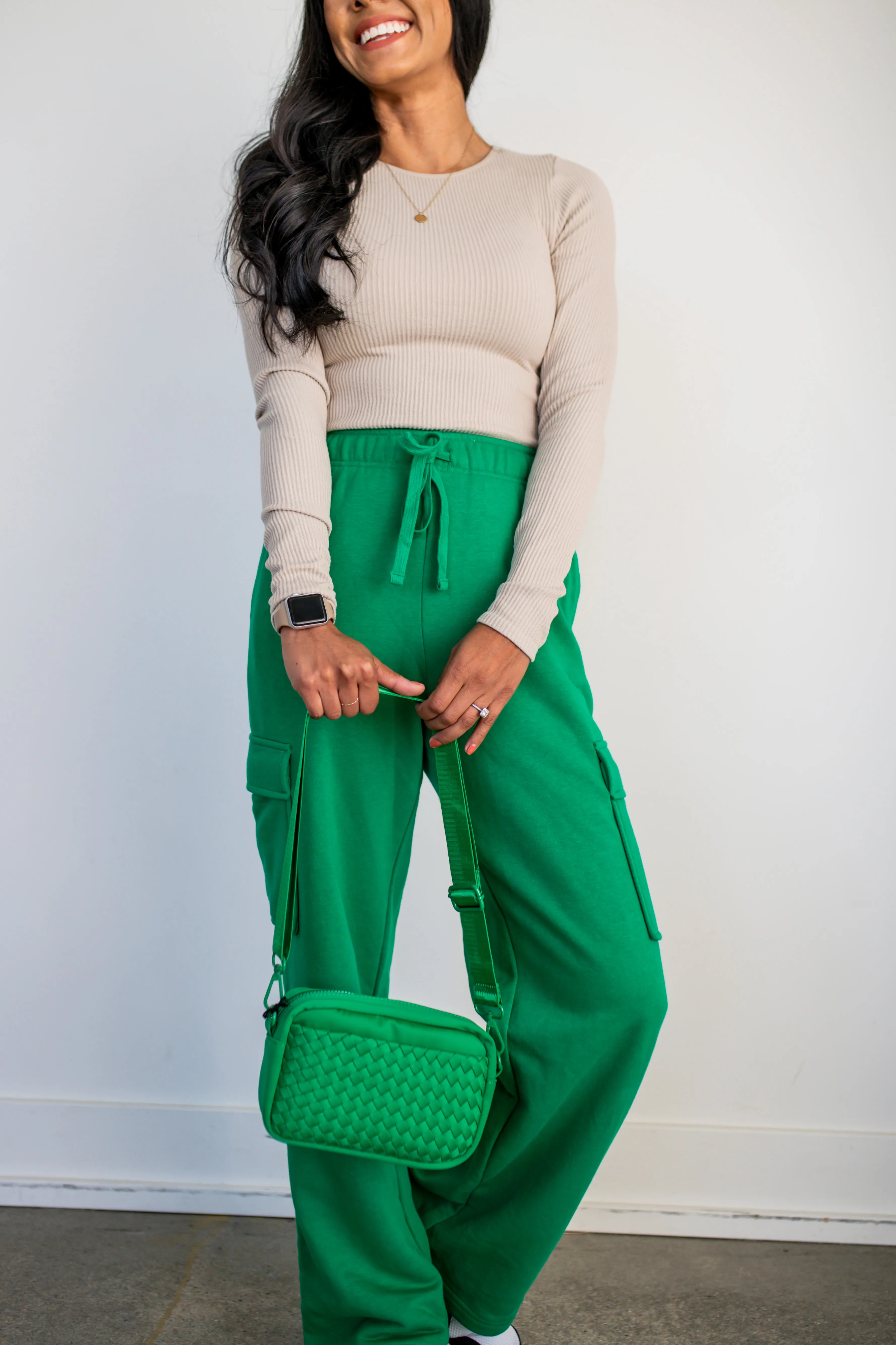 Kelly Green Inspiration Woven Neoprene Crossbody