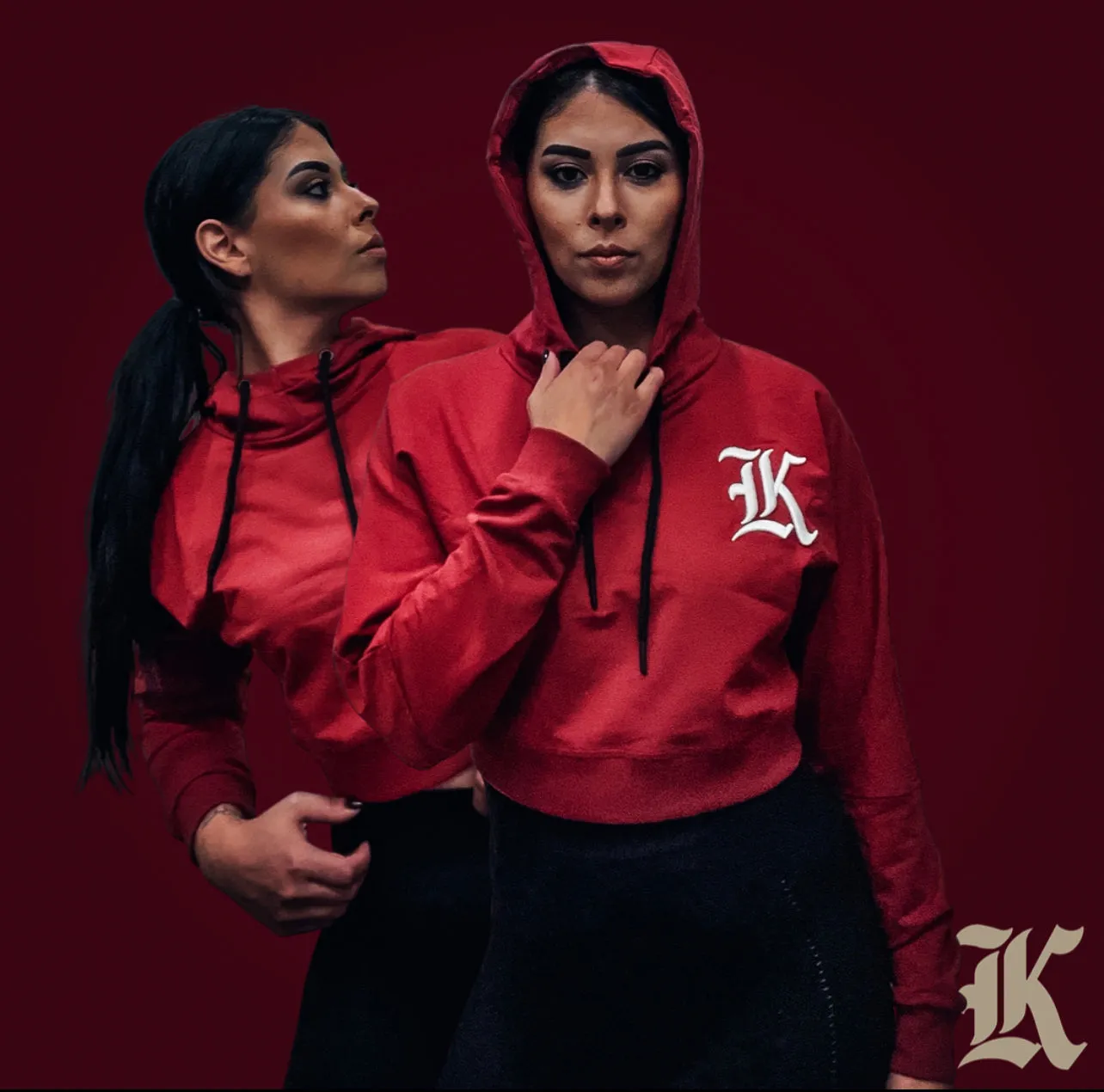 Kilo Kings Crop Hoodie (Burgundy)
