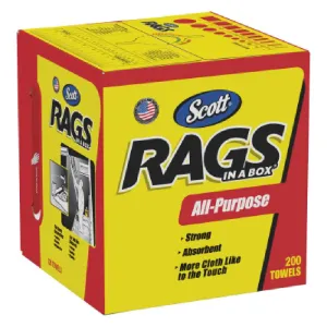 Kimberly-Clark Professional Scott Rags In-A-Box, Pop-Up Box, White, 75260