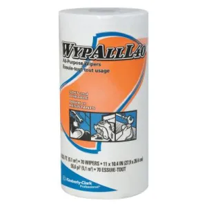 Kimberly-Clark Professional WypAll L40 Wipers, White, 70 per roll, 05027