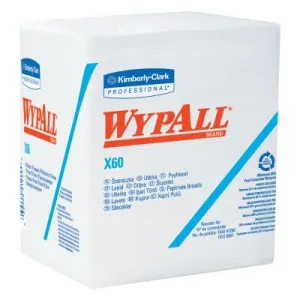 Kimberly-Clark Professional X60 Wiper, 1/4 Fold, White, 76 per pack, 34865