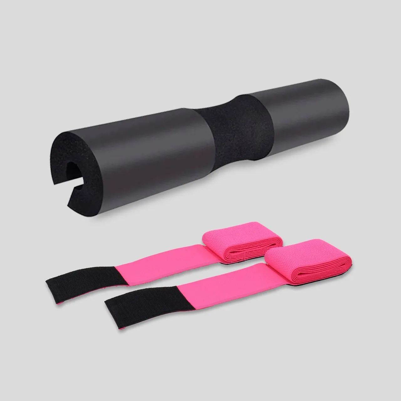Kit de Gym con Cojín Para Barra y Vendas Para Rodillas