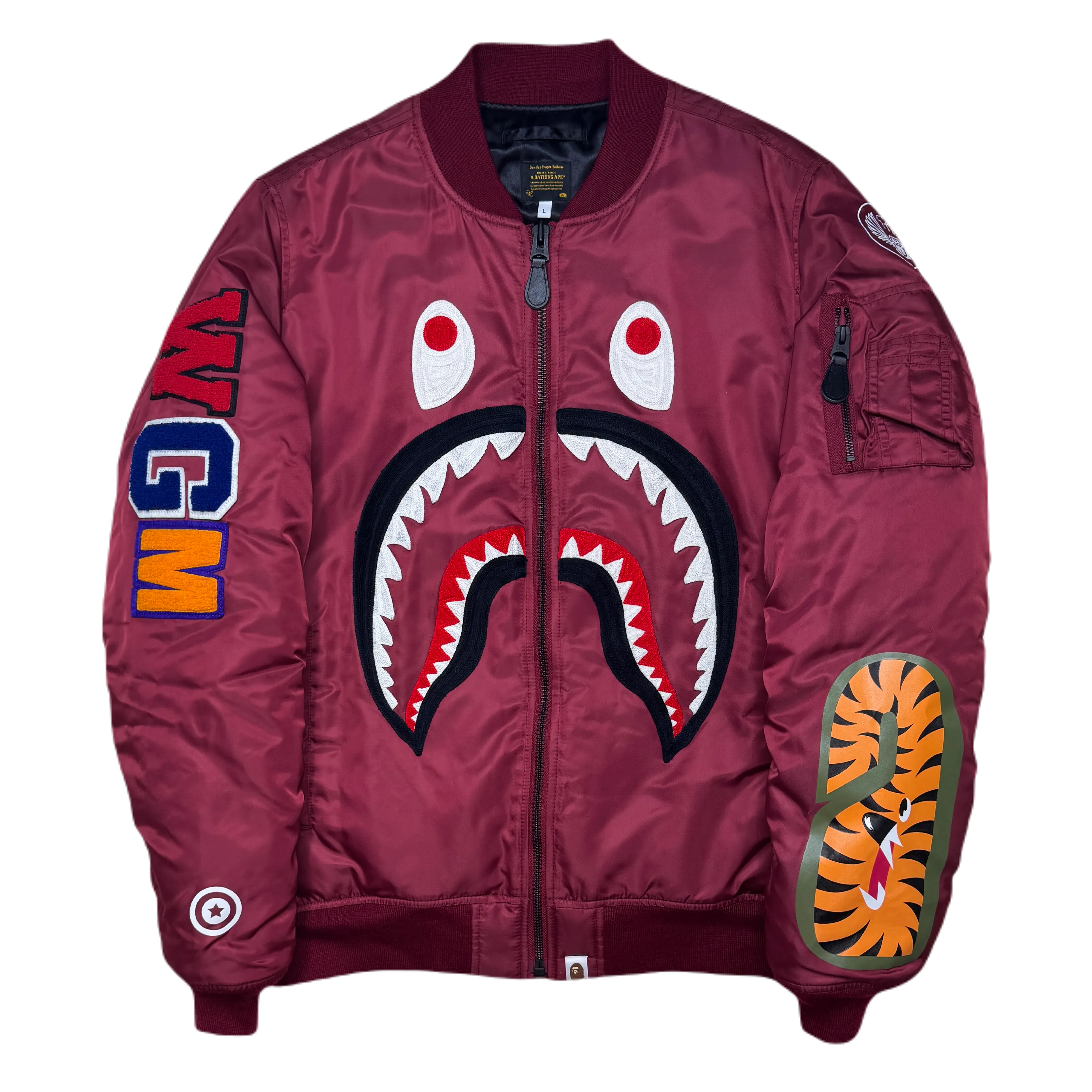 [L] Bape MA-1 Shark Bomber Jacket