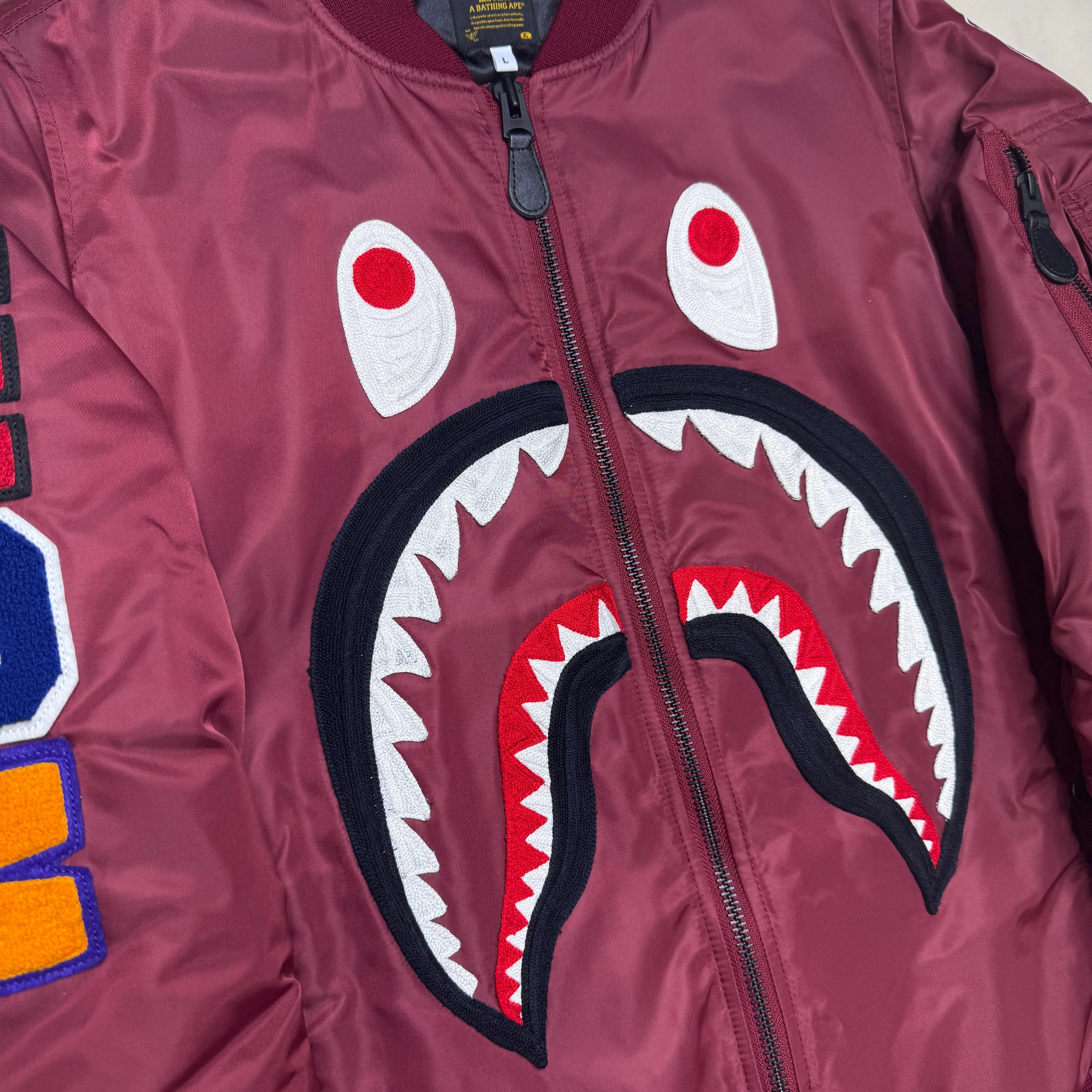 [L] Bape MA-1 Shark Bomber Jacket