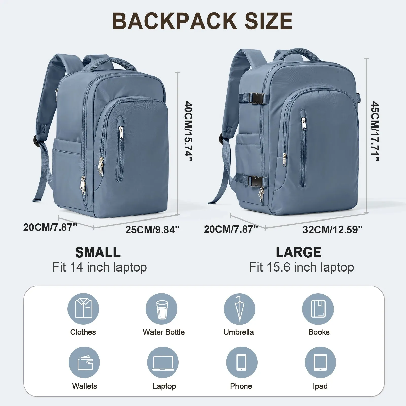 Large Capacity Travel Laptop Backpack for Women & Men