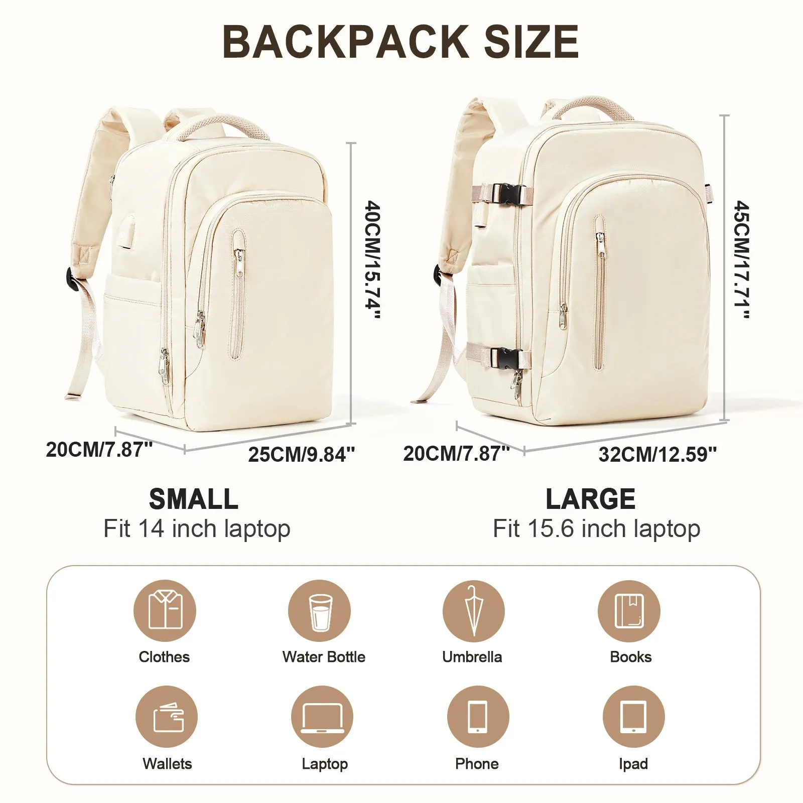 Large Capacity Travel Laptop Backpack for Women & Men